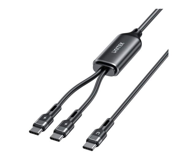 UNITEK Kabel 2w1 USB-C PD 100W silikonowy 1,8 m C14146ABK01-1.8M - 1369157 - zdjęcie